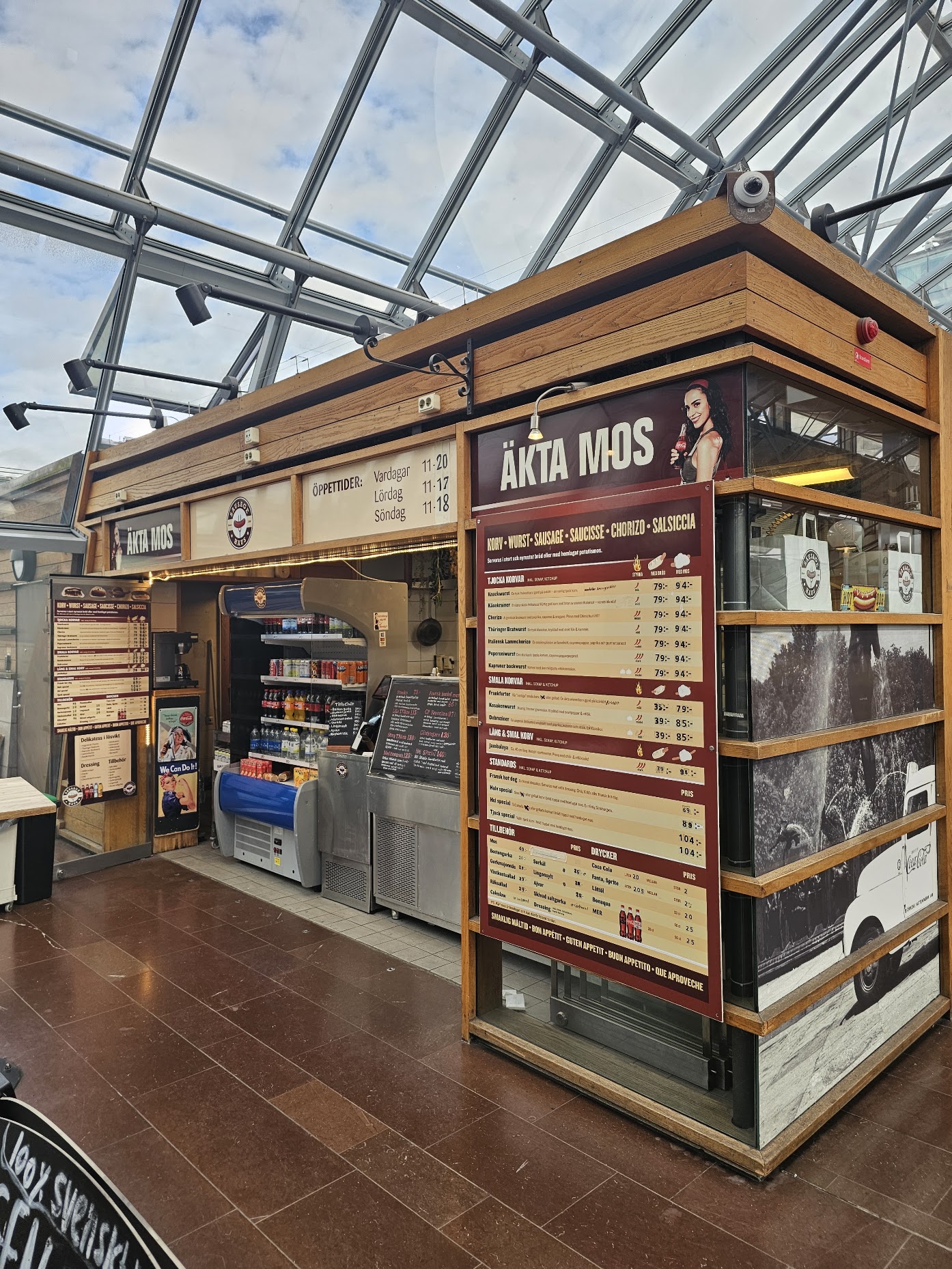 Foto från Sausage House i Nils Ericsonterminalen i Göteborg